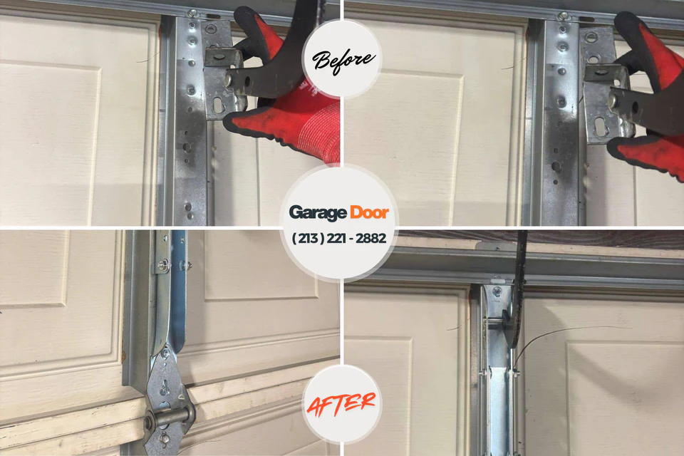 Before and after: garage door repair Roosevelt Park, MI